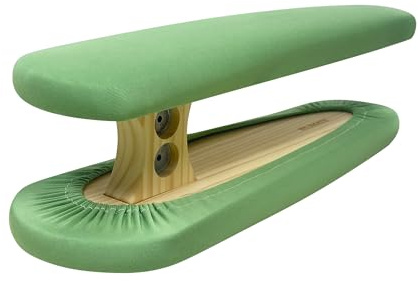 JELIMATE Padded Pants & Sleeve Ironing Boards with Thick Soft Cotton Padding, Double Side Wooden Tailor’s Sleeve Ironing Stool with Removable Cotton Cover, Green
