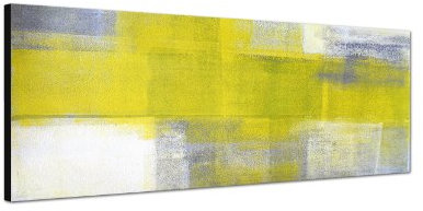 Augenblicke Wandbilder Keilrahmenbild Wandbild 150x50cm Kunst Malerei gelb grau