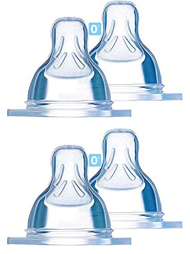 MAM Sauger 0 Gr. 0 feinste Sauglochgröße 4er Pack // speziell für Früh- und Neugeborene // ideal für Muttermilch & Pre-Nahrung