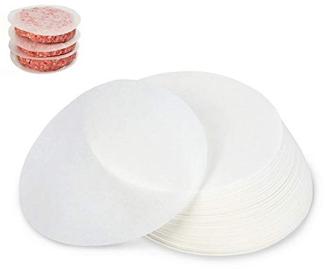 CCUCKY Papier Antiadhésif 500 Pièces, Diamètre 12.5cm, Papier Steak Haché, Disques Hamburgers