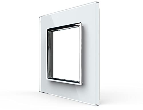 LIVOLO VL-C7-SR-11 - Interruptor de luz táctil (cristal, interruptor), color blanco