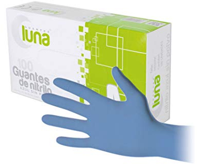 Guantes Luna Guantes En Nitrilo Sin Polvo, Multicolor, Talla Unica