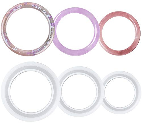 Nifocc 3 stycken silikonarmband form smycken silikonform armband harts silikon gjutform epoxiharts smycken gör-det-själv hantverk transparent form