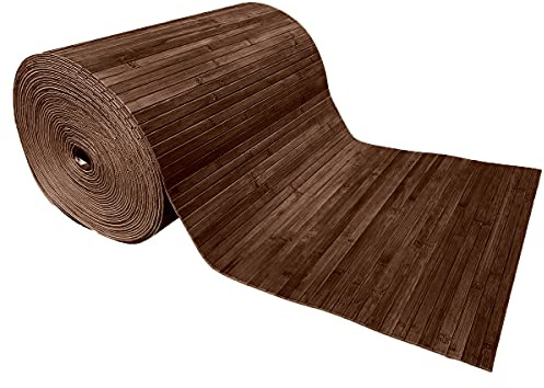 SaRani Tappeto Guida Passatoia Corsia Cucina Bambù Retro Antiscivolo Gomma (Cioccolato, 250x50 cm)