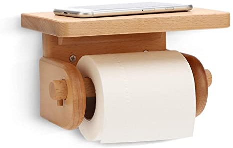 WHLMYH Toilettenpapierhalter Rollhalter, Wc-Walzhalterung, Badezimmergewebe-Lagerung Kreativer Papierhalter Mit Telefonhalter-Regalständer/a