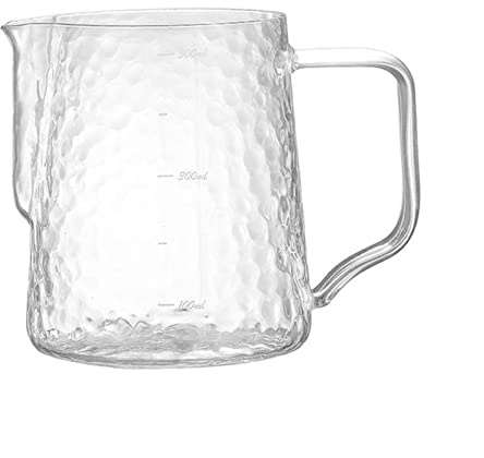 Sauciere，Saucenschale Glas Messschale Milchkaffee Kaffee schäumende Tasse Espressomilm Milch Messschale Home Restaurant Schäumende Sahne Jar 500ml Saucenbehälter Sauciere Für Küche Liefert