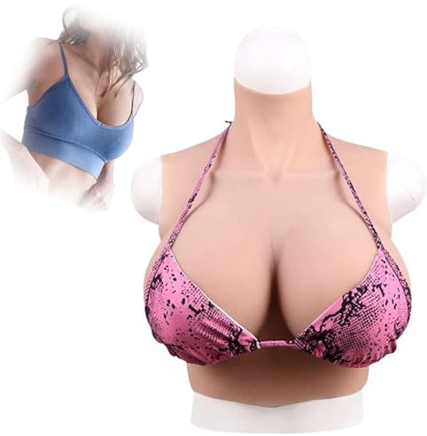 Adima Silikon Brustplatte Für Crossdresser D-H Cup Gefälschte Brüste Realistische Silikon Gefälschte Titten Für Cosplay,Fair Color,D