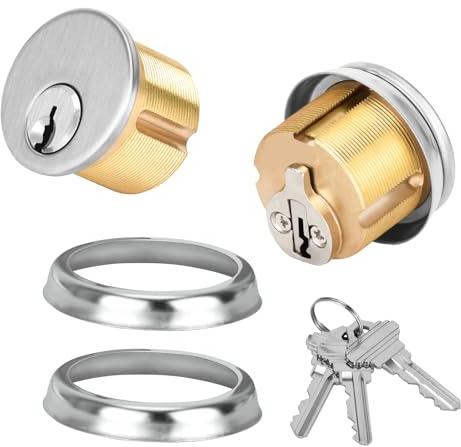 Reetometal Commercial Mortise Lock Cylinder, 1, for Adams Rite, Kawneer, Vistawall, and Most Storefront Doors (Silver)
