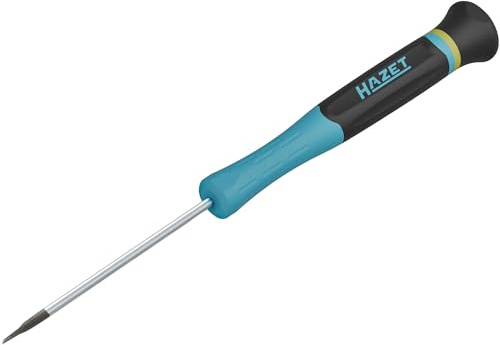 HAZET Elektronik Schraubendreher 811EL-03, Schlitz Profil, SW 0,5 x 3 mm | Abtrieb Schlitz Profil, Chrom-Vanadium, Spitze brüniert, Länge l1 75 mm, Länge l2 168 mm, 16 g, Klingenbreite 3 mm