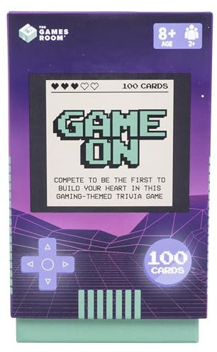 Game On! - The ultimate test for gaming gurus. Put your knowledge to the test with this card game, build your heart, and become the champion. 8+ / 2+ Players. Trivia Games Travel Games for Gamers