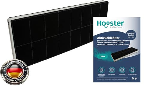 1 Aktivkohlefilter geeignet für Dunstabzugshaube Bosch DHZ3406 / DHZ3405 Siemens LZ34500 / LZ34501 Neff Z5143X0 und Constructa CD53030 | Filter für Dunstabzug
