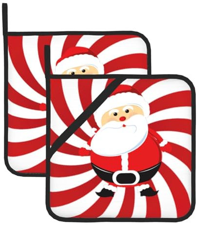 Simpatico presina da cucina a forma di uomo di Natale, resistente al calore, presine da forno per cucina, cottura e barbecue