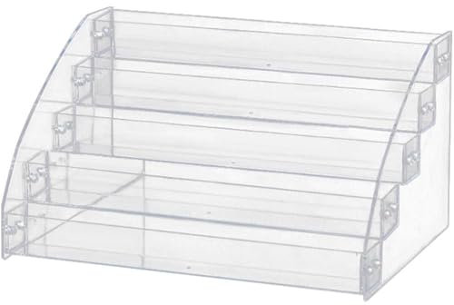 Luxylei Transparentes 5-stufiges Nagellack-Regal, Langlebiger Nagellack-acryl-Make-up-ausstellungsständer, Organizer-Halter-Schrank