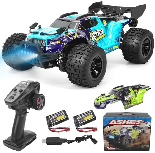 TWIKOMI 1:18 Scale All-Terrain RC Car for Adults - 40+KM/H High Speed 4WD Off-Road Remote Control Truck with 2 Rechargeable Batteries, 2.4GHz Electric Toy Vehicle Gift for Teens and 14+ (1:18 Scale)