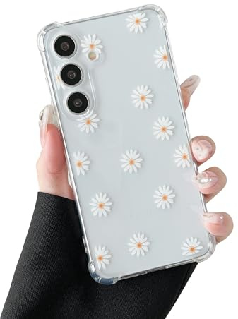 ZTOFERA for Samsung Galaxy A36 5G Case,Clear Floral Pattern,Daisy | Reinforced Corner Shockproof Protection,Soft Bumper,Slim Fit,Cute Girly Chic Flower Print,for Women Girls