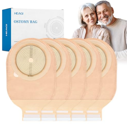 20 Pezzi Sacchetti per Colostomia, Sacche Di Grandi Dimensioni Da 105 Mm per Stomie Grandi E Doppie Stomie, Sacche per Stomia Monopezzo Drenabili per La Cura Dello Stoma Da Ileostomia