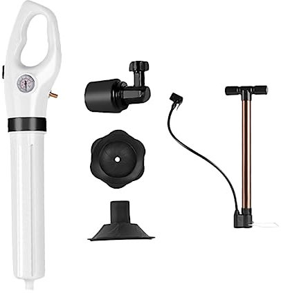 HOLIDYOYO Desatascador De Inodoro Flexible Blanco Pistón Giratorio Para Obstrucción, Herramienta De Dragado Para Baño, Práctico y Compacto, Uso Doméstico Diario