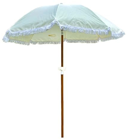 Ombrellone da Giardino 180cm (6ft) con Funzione Inclinabile - UV50+ Resistente, Impermeabile con Frange per Terrazza, Piscina, Spiaggia E Esterno