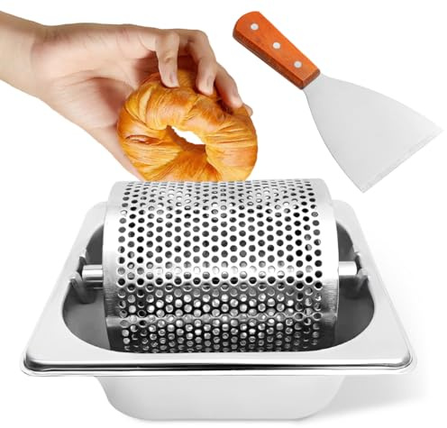 Stainless Steel Butter Roller, 1 Litre Butter Roller Made of 304 Stainless Steel with Spatula, Butter Roller Belt with Stand, Durable Butter Distributor, Butter Spreading Wheel, Butter Roller for