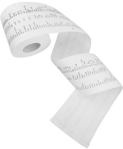 SUPVOX Novelty Toilet Paper Roll with Elementary English Words and Phonetic Symbols Kids Vocabulary Learning Toilet Roll for Bathroom Use at Home and School 1