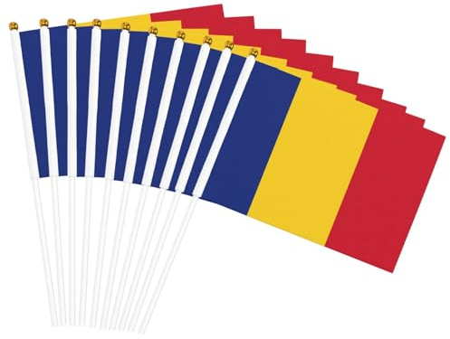 Bandera de Rumania con impresión de mano, banderas ligeras para festivales, decoración interior y exterior, desfile y eventos de fiesta
