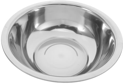 EXHUMKY Lavabo De Baño Multifuncional De Acero Inoxidable 29 Cm Sin Imán, Palangana Metálica Profunda para Remojar Pies y Lavar Cara, Resistente y Portátil para Uso Doméstico y Viajes