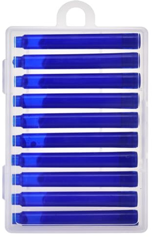 LVZONGXIN 10 X radierbare Tinte, Kompatibel Füllhalter | Ersatzpatronen in verschiedenen Farben | Sauberes Schreiben & rückstandsfreies Radieren (blau)