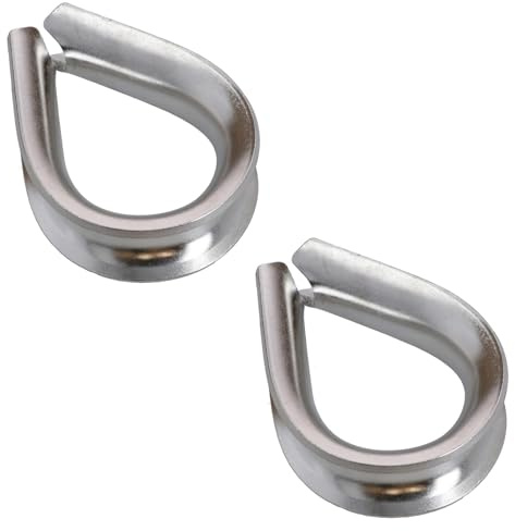 AB Tools Rope Splice Thimble 2pk for 20mm Rope & Wire Spliced Boat Thimbles 316 Marine A4