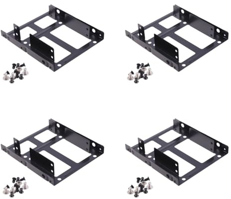 Uikdjgu 4X Doppio Strato SSD Telaio in Metallo 2.5 A 3.5 Montaggio Interno Disco Rigido SSD per Computer Staffa Adattatore Convertitore Doppio Desktop