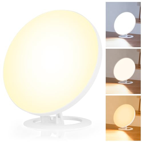 AOOWU SAD Lamp for Seasonal Affective Disorder, 30,000 Lux Light Therapy Lamp with 3 Color Modes, 10 Brightness Levels, Stepless Dimming, UV-Free Natural Sunlight Lamp for Home, Office, Decoration