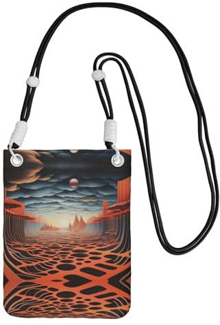 BOXILTD Psykedelisk himmel telefonväska crossbody – mobiltelefon crossbody-väska med justerbar rem för daglig användning och pendling