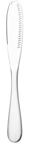 HolooVeranillo Stainless Steel Butter Spreader,3-in-1 Butters Curler,Butters Knife,With Serrated Edge Shredding Slots, Durable Kitchen Tool for Cutting and Spread Cream,Cheese, Peanut Butter, Jam