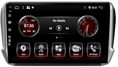Carplay-skärmen 10,1 Android 11 bilradio ljud multimedia bil DVD-spelare för Peugeot 2008(4 G,64g)