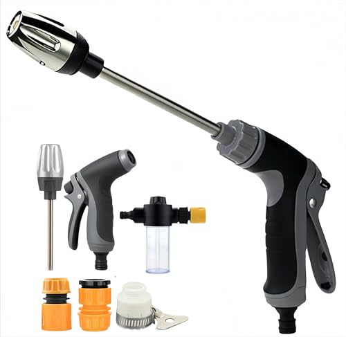jetteryx hochdruckpistole,turbowasher,Wasserpistole Für Gartenschlauch Ideal Für Autowäsche, Garten & Terrasse Einstellbare Sprühdüsenkonfiguration (1PCS)