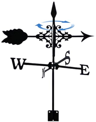 Bandierina segnavento Weathevcanes per il giardino indicatori di direzione del in metallo Weathevcanes con ornamento a freccia banderuola segnavento da tetto per cortile giardino cortile
