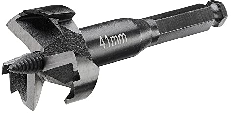 Dewalt Forstnerbohrer DT4580 (für Akku- und Kabelbohrmaschinen, für Durchbruchsbohrungen in Holz, MDF, Hartfaserplatten, Spanplatten, Ø 41 mm, mit Gewinde-Zentrierspitze, 3 Schneidkanten)