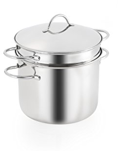 Barazzoni Spa, Spaghettiere Senza Fondo ø22cm, Capacità 6lt, Acciaio Inox 18/10, Made in Italy