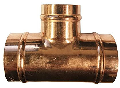 22mm x 22mm x 15mm Solder Ring Reducing Tee - Bag of 2