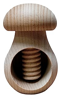 Wooden World Cascanueces de Madera de Haya Natural - Muy SÓLIDO - Madera en Bruto