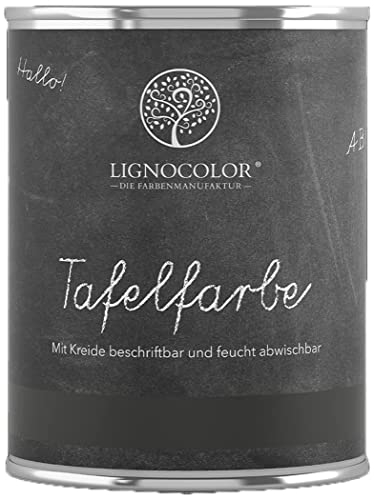 Lignocolor Tafelfarbe Tafellack echter Tafel-Look 750ml (Blackboard 01) NEU