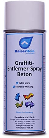 KaiserRein Graffiti-Entferner Spray Beton entfernt viele Lack- und Farbverschmutzungen von Beton und glatten Steinflächen, sowie Glas, Keramik, blankem Stahl usw.