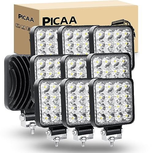 PICAA Phare de Travail LED, 10 PCS 3.3 Pouces Mini 48W Spot Projecteur LED