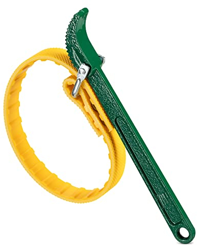 Navaris Ölfilter Riemenschlüssel - Ölfilterschlüssel mit Riemen - Ø 20cm/8 Zoll - Ölfilter-Riemenschlüssel - Bandschlüssel für Ölfilter