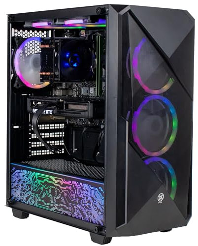 XUM Legend Prebuilt Gaming PC: Intel Core i7-10700F, Nvidia Geforce RTX 5060 8GB, 32GB DDR4 RAM, 500GB NVMe SSD, 2TB HDD, 700W PSU 80+ Bronze, aRGB, WiFi 5, Windows 11 Home, Entry Level, Black Case