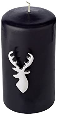 EDZARD 4er Set Kerzenstecker Risa, Elch-Kopf, Höhe 7 cm, Aluminium vernickelt, Farbe silber - Kerzenpin für Stumpenkerzen, Kerzendeko Hirsch Geweih, Adventskranz, Weihnachten