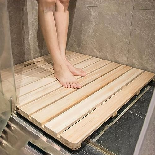 RENLXFI Badematte für Luxus-Dusche, große Badematte Teppich mit Anti-Rutsch-Gummi-Pads, Waterproof Boden Fuß-Plattform für Innen-oder Außenbereich verwenden (Size : 19.7x31.5in/50x80cm)