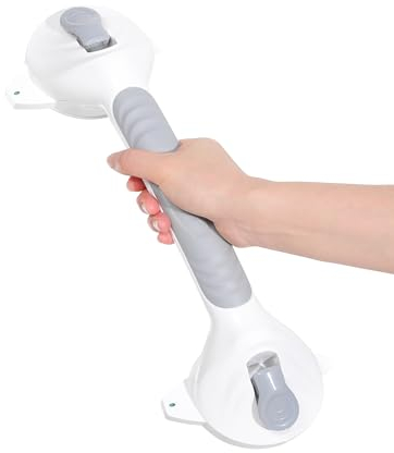 Haltegriff Dusche Ohne Bohren 38CM, 1 x Duschgriff mit Saugnapf, 2023 Eine Neu Gestaltete