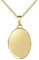 JEVELION Fotomedaillon Kleines Medaillon zum Öffnen Anhänger für 2 Bilder 333 Gold Bilder Amulett oval mit Kette und Schmuck-Etui Mit Medaillonkette 925 Silber vergoldet - Kettenlänge 60 cm.
