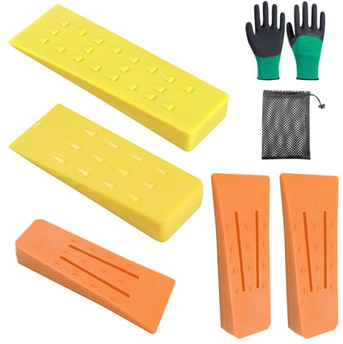 Gobesty 5 pezzi Cunei da abbattimento, 6 8 10 Cuneo da taglio in plastica Cunei per Motosega,Cunei per abbattimento in plastica Motoseghe,Cunei per Taglio Alberi,Cunei di abbattimento