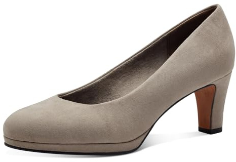 MARCO TOZZI Damen Pumps mit Trichterabsatz Vegan, Braun (Taupe), 40 EU